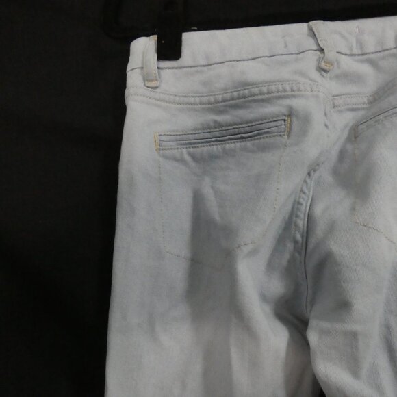 ZARA BASIC - Z1975 Denim | size 4 | Light Blue Flared Pants With Raw Hem - Picture 10 of 16